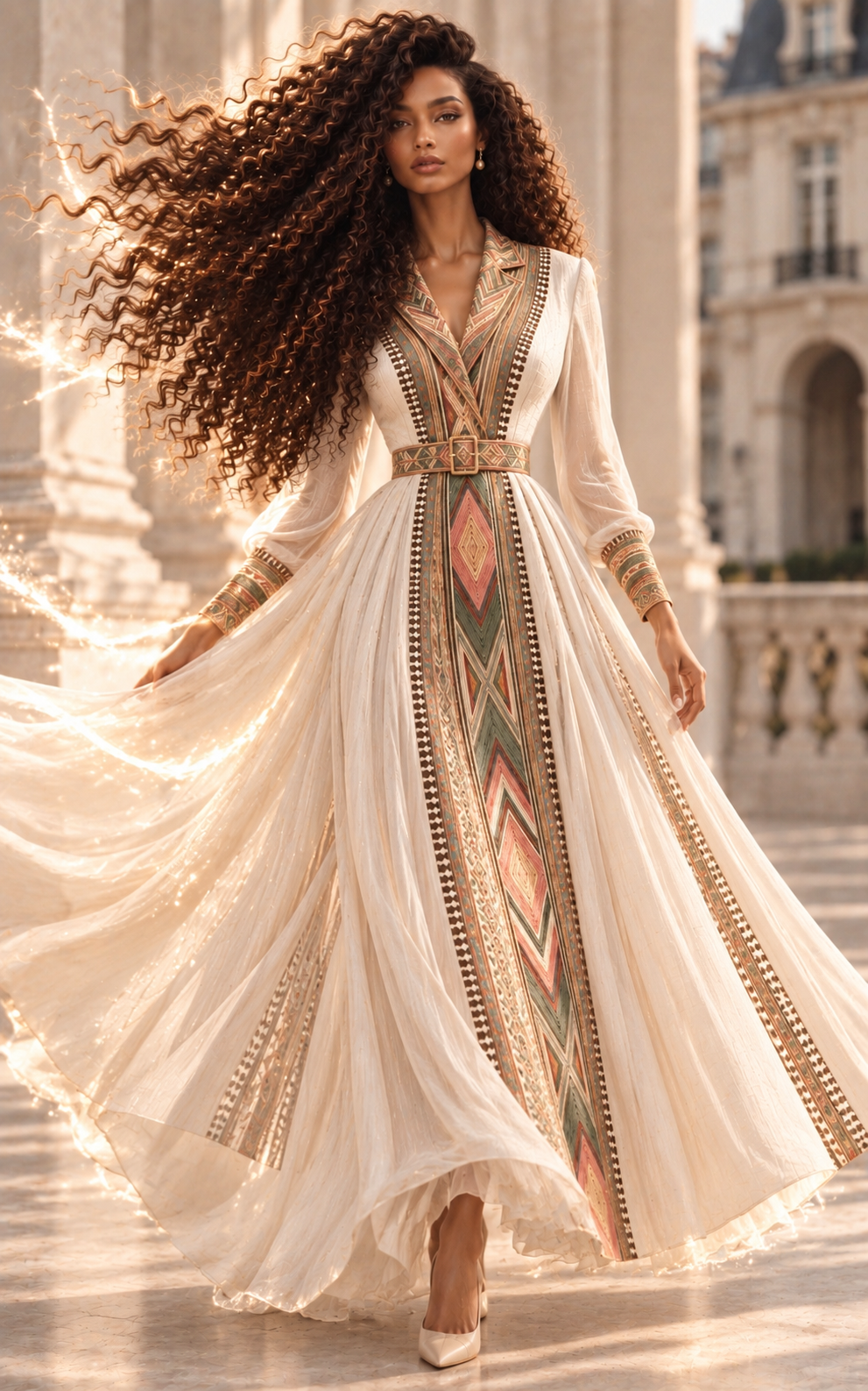 Clean Arc Hair Fortress long natural hair in motion